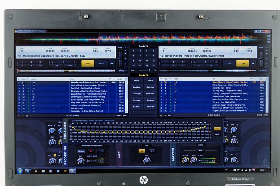 turn, hp computer screen display, mixer, audio, entertainment, music, mp3, dj, device, technical device