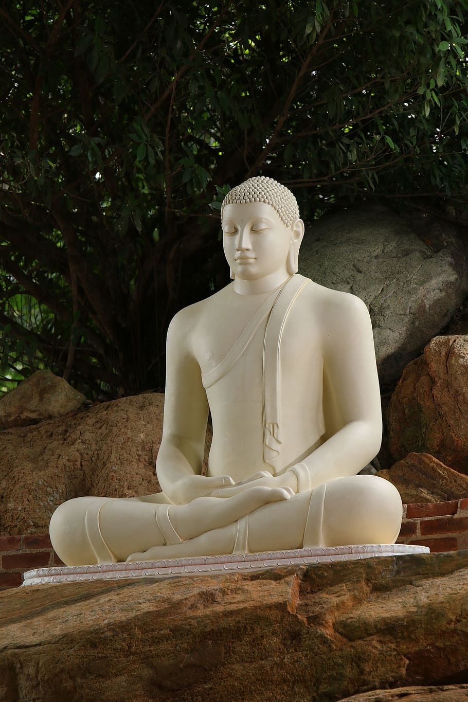 meditation, buddha, sculpture, statue, buddhism, buddhist, sri lanka, monk, religion, thai