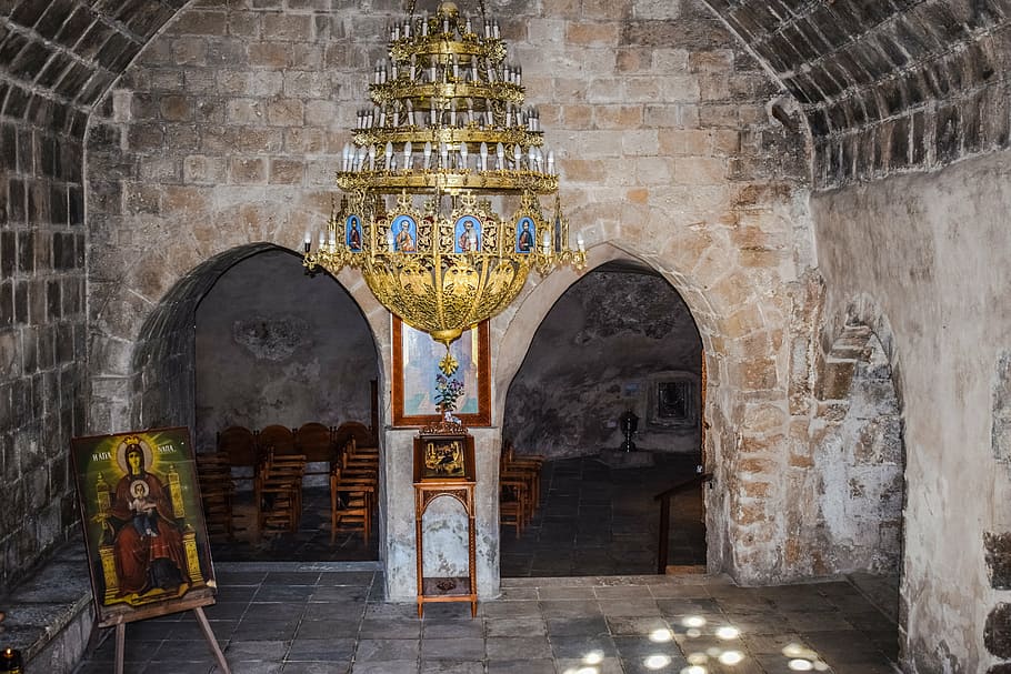 cyprus, ayia napa, monastery, church, medieval, landmark, ancient, interior, religion, architecture