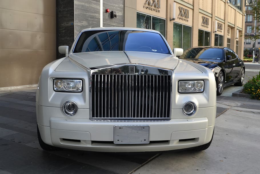 rolls-royce, luxury car, new car, cream, white, vehicle, transportation, technology, new, luxury