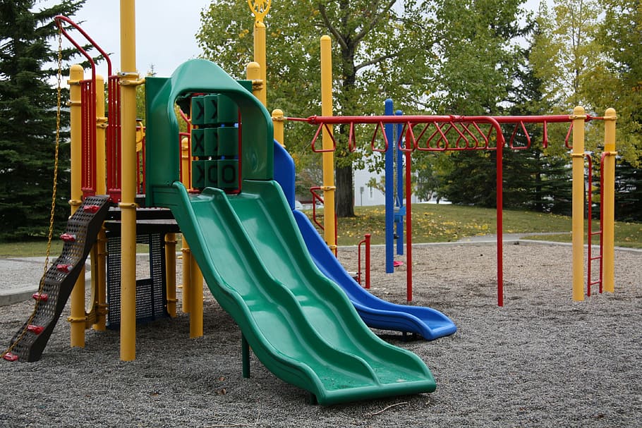 parque infantil, vazio, solitário, silencioso, ninguém, ao ar livre, parque, jogar, solidão, equipamento