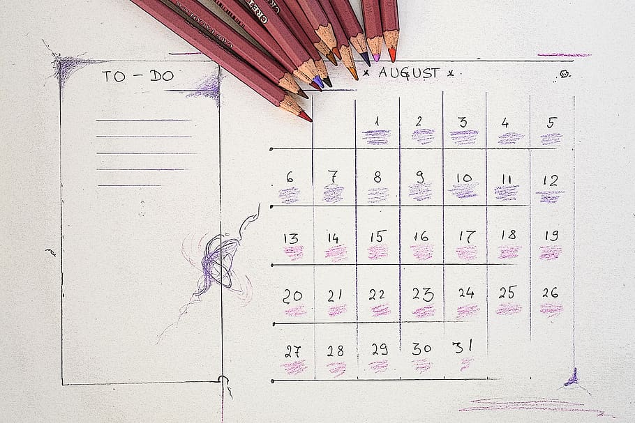 agosto, calendario, planificador, plan, vacaciones, planificador de vacaciones, lista de tareas pendientes, fecha, mes, diseño
