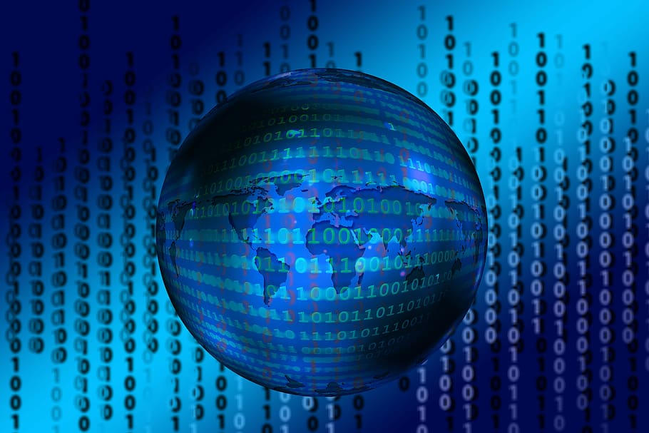 blue, ball, background, Matrix, Earth, Global, International, space, silhouette, communication