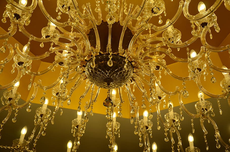 chandelier, light, candlestick, lighting, crystal glass, lamp, crystal, crystal chandelier, atmospheric, bulbs