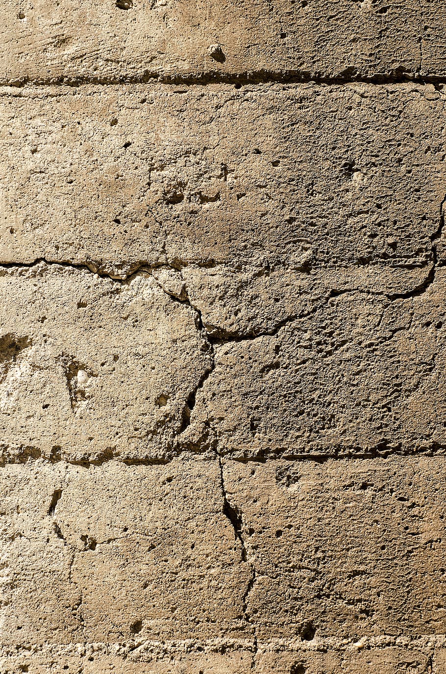 цемент, текстура, задний план, стена, цементная стена, Кирпичи, Треснувший, Трещины, Материал, треск
