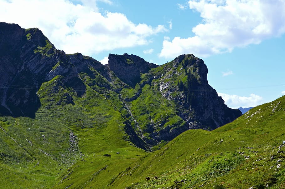 blue, sky, mountain, panoramic, photography, schrecksee, allgäu, hochgebirgssee, alpine, allgäu alps
