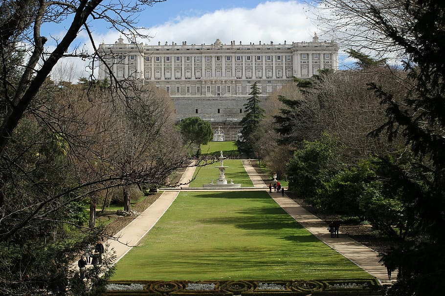 blanco, edificio, daytme, palacio real, madrid, arquitectura, españa, turismo, monumento, tour madrid