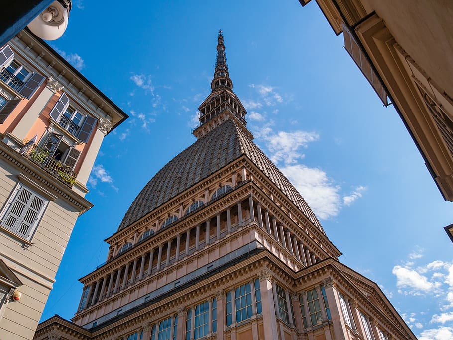 architecture, building, places of interest, turin, italy, built structure, low angle view, building exterior, sky, tower