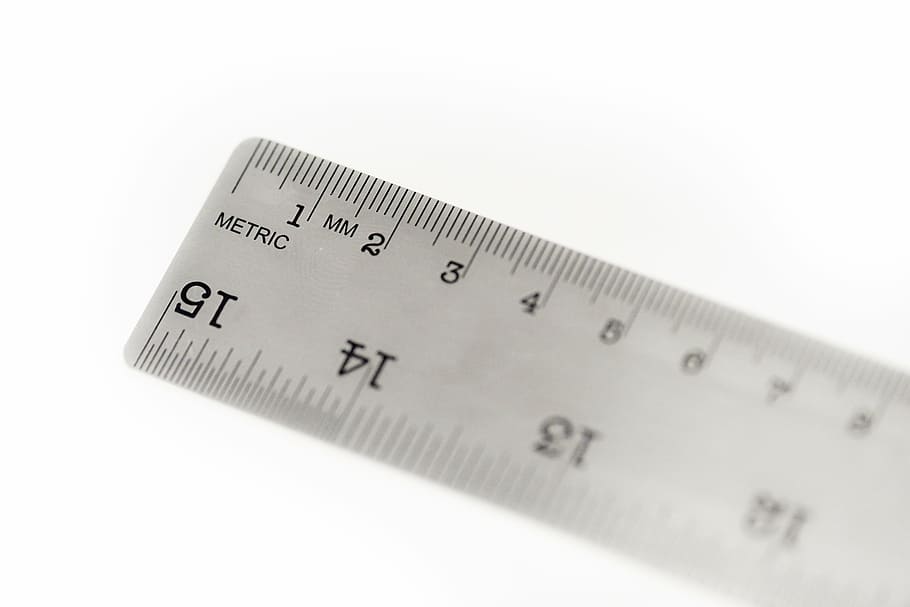 foto de primer plano, gris, regla, milímetros, métrica, medida, centímetro, medición, longitud, equipo