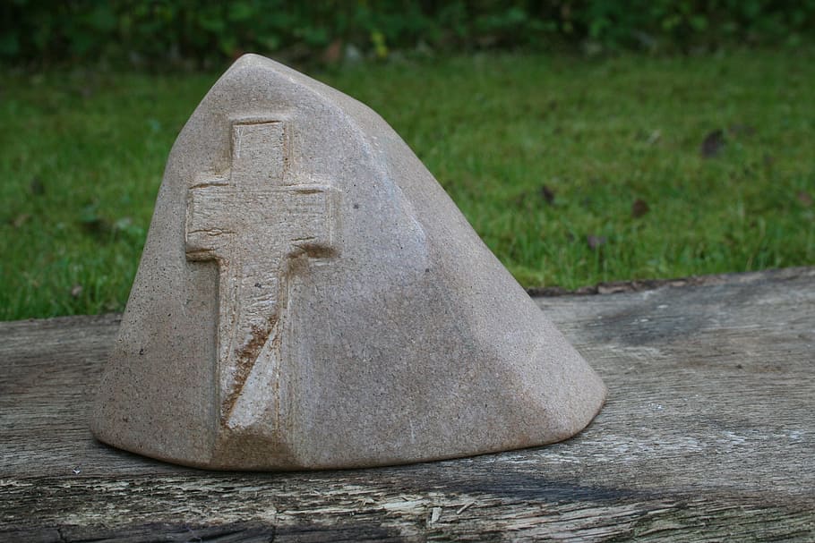 cross, soapstone, mourning, memorial stone, commemorate, stone cross, funeral place, last calm, grabschmuck, day