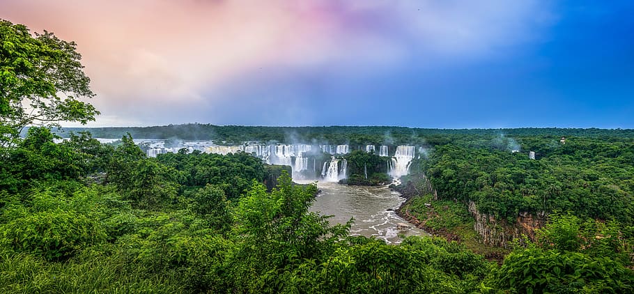 fotografia de cachoeiras, cachoeira, água, cachoeiras, paisagem, natureza, águas, brasil, cachoeira tropical, iquazu