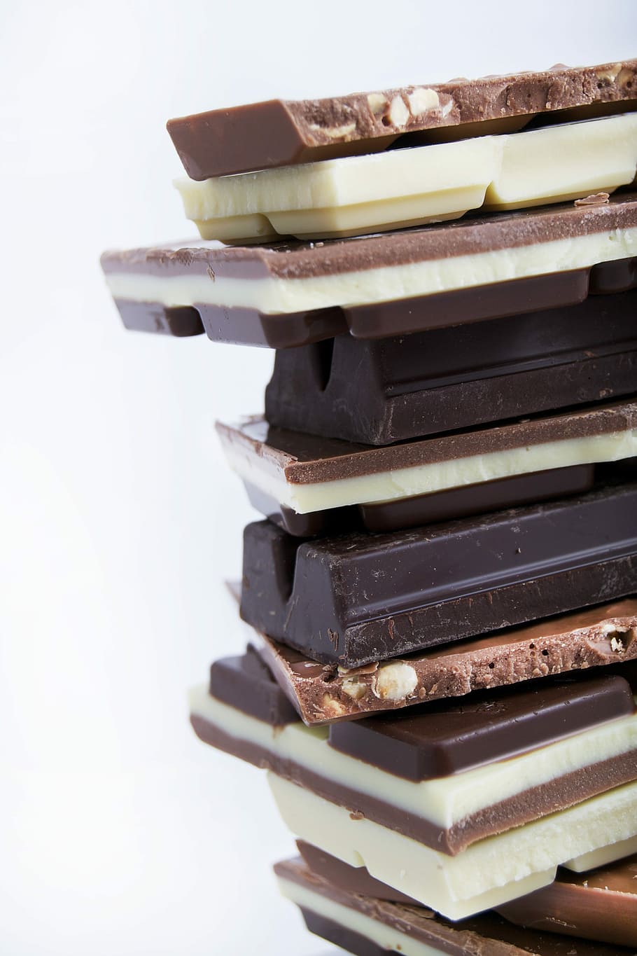 chocolate bar, piled, together, Chocolate, Dessert, Food, Bakery, seets, stack, sweet food