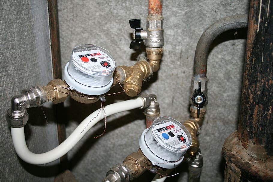 counter, water, water meter, sanitary engineering, pipeline, flowmeter, valve, technology, connection, gauge