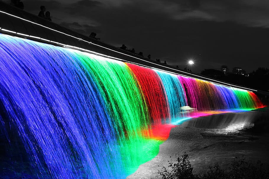 star light bridge, ho chi minh, the city, vietnam, bridge, outdoor, the waterfall, full color, colorful light, hochiminhcity