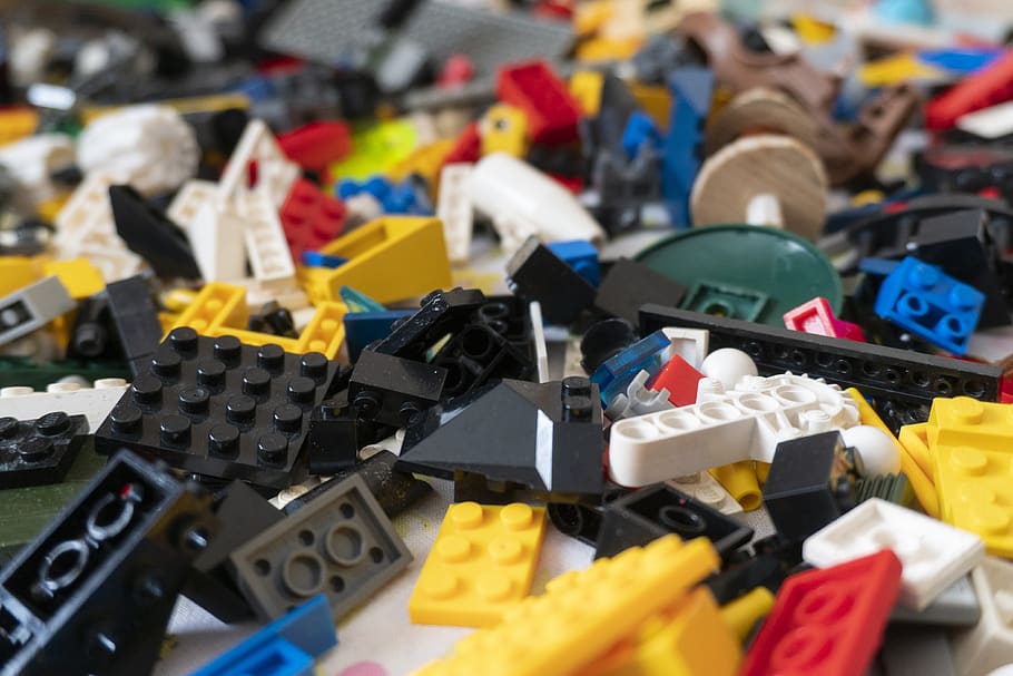 lego, konstruktor, anak-anak, mainan, bermain, di rumah, berkumpul, hobi, pilihan, sekelompok besar objek