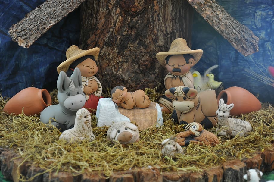 cowboy nativity scene, set, Christmas, Birth, Happiness, Catholic, jose, virgin mary, religion, child jesus