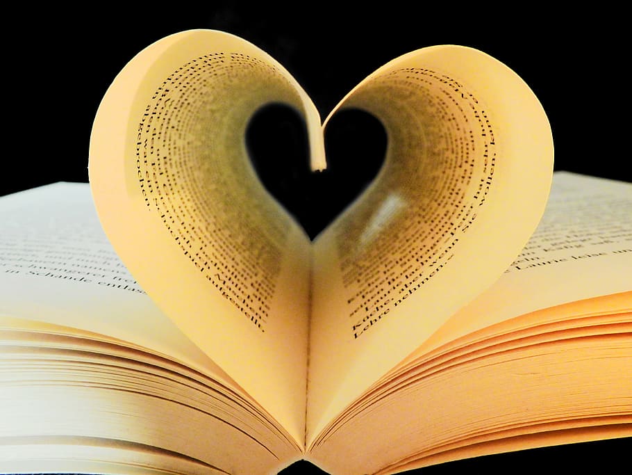 heart book page, book, read, literature, learn, text, font, page, heart, love