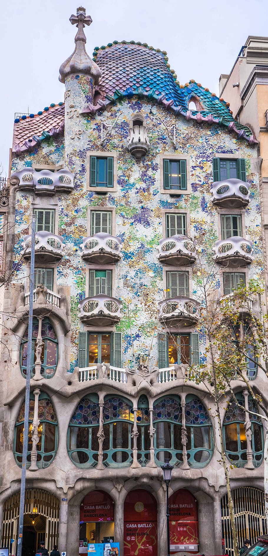 Gaudi, House, Spain, Europe, Building, barcelona, catalonia, architecture, landmark, city