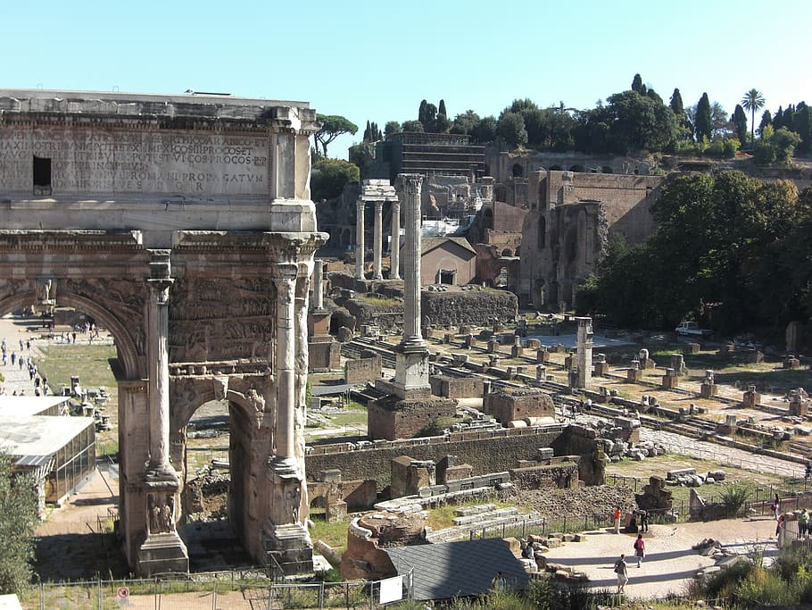 fórum, roma, itália, romano, foro romano, romanos, velho, arquitetura, historicamente, antiguidade