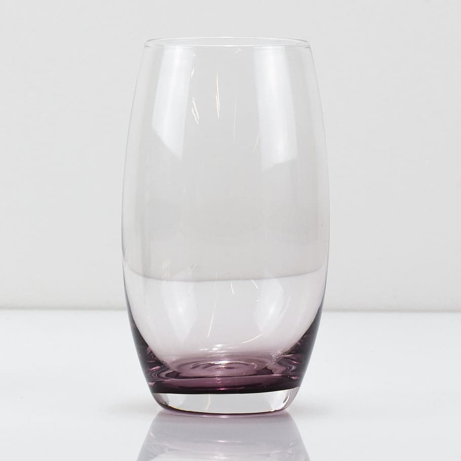 clear, high, ball glass, ball, glass, cup, drink, empty, empty glass, purple