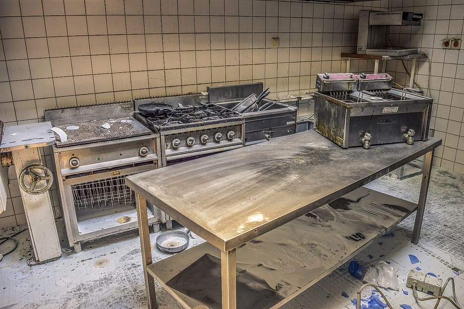 east places, kitchen, abandoned, pforphoto, lapsed, building, old, ailing, past, dilapidated