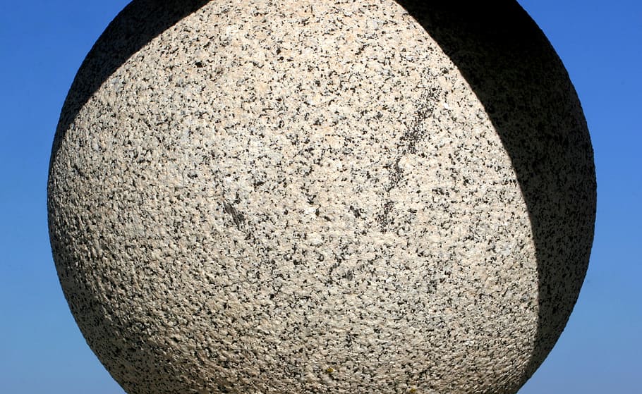 black, white, styro ball illustration, round, granite, stone, design, surface, circle, gray