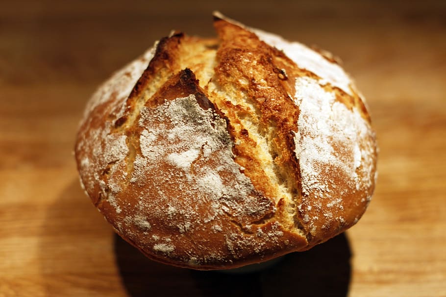 shallow, focus photography, baked, bread, homemade bread, home made, flour, kitchen, spelt, food and drink