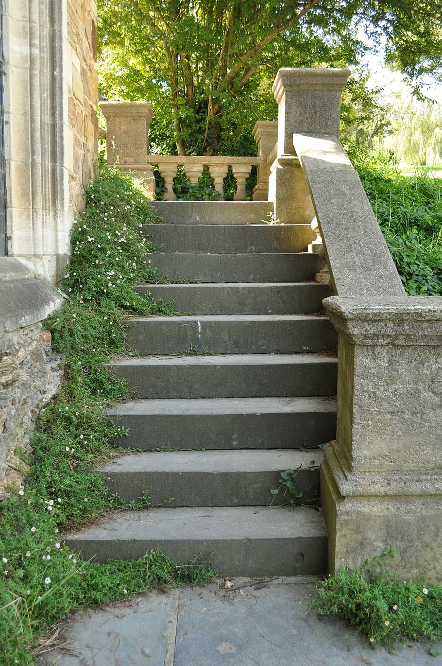 old, stone, steps, stairs, stairway, outside, architecture, stones, forest, slope