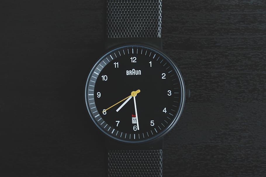 ショット, 黒, 手首, 時計, オーバーヘッド, 腕時計, 技術, 時間, 時計の文字盤, 分針