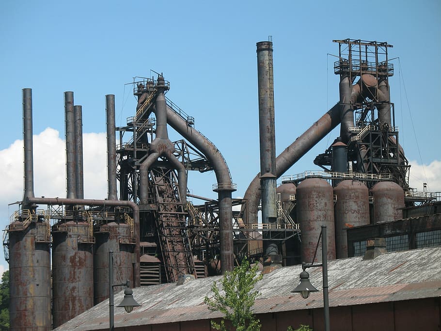 factory, allentown, steel, pipe, manufacture, steel mill, abandoned, industry, oil industry, refinery