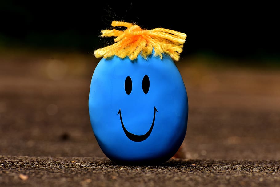 anti-stress ball, smiley, Anti, Stress Ball, Smiley, anti-stress ball, stress reduction, knead, funny, blue, colorful
