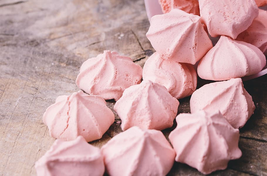ピンクのカップケーキ メレンゲ キャンディー スイート クッキー 焼き菓子 甘いもの 食べ物 砂糖 デザート Pxfuel