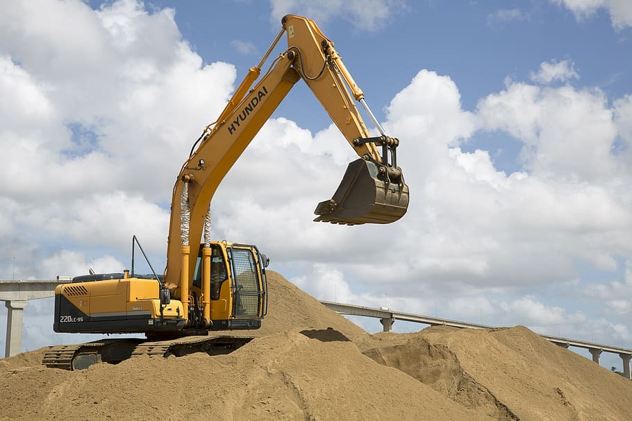 excavation, power shovel, excavator, sand, digger, construction Industry, earth Mover, machinery, digging, construction Site