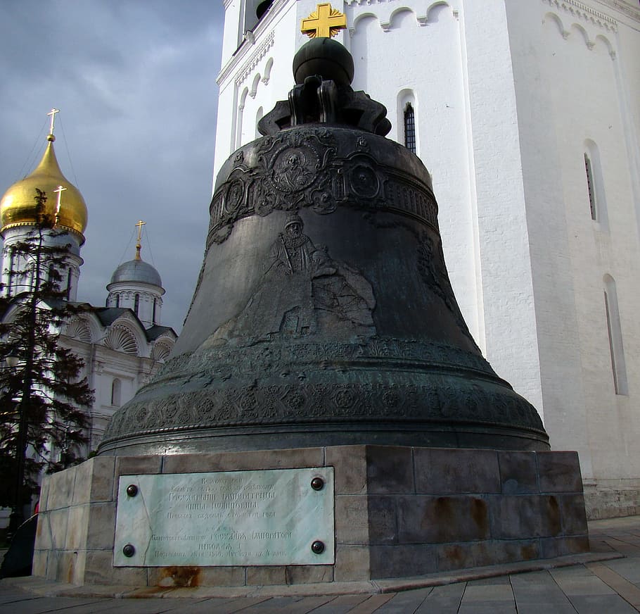 lonceng tsar, kremlin, moskow, rusia, arsitektur, eksterior bangunan, kepercayaan, agama, struktur buatan, kerohanian