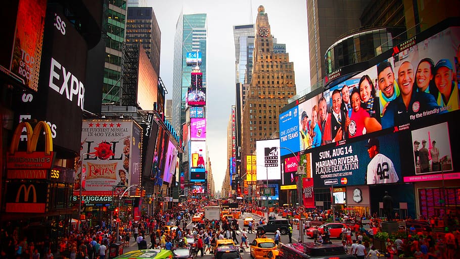 Nueva York, Times Square, turismo, mermelada, Time Square, Times Square - Manhattan, Manhattan - Nueva York, Broadway - Manhattan, calle, Midtown Manhattan