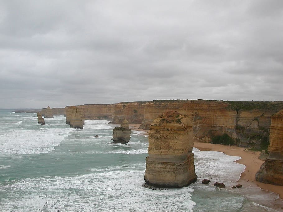doce apóstoles, australia, Great Ocean Road, agua, nube - cielo, cielo, mar, pintorescos - naturaleza, belleza en la naturaleza, naturaleza