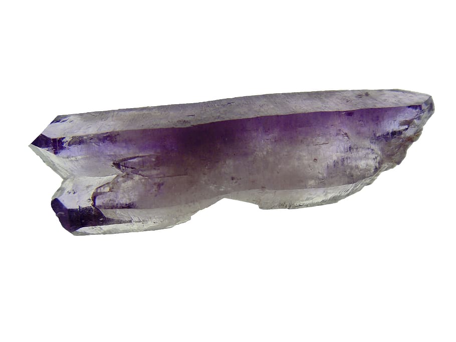 ungu, batu permata kuarsa, putih, permukaan, kristal, batu kecubung, transparansi, batu, mineral, batu daya