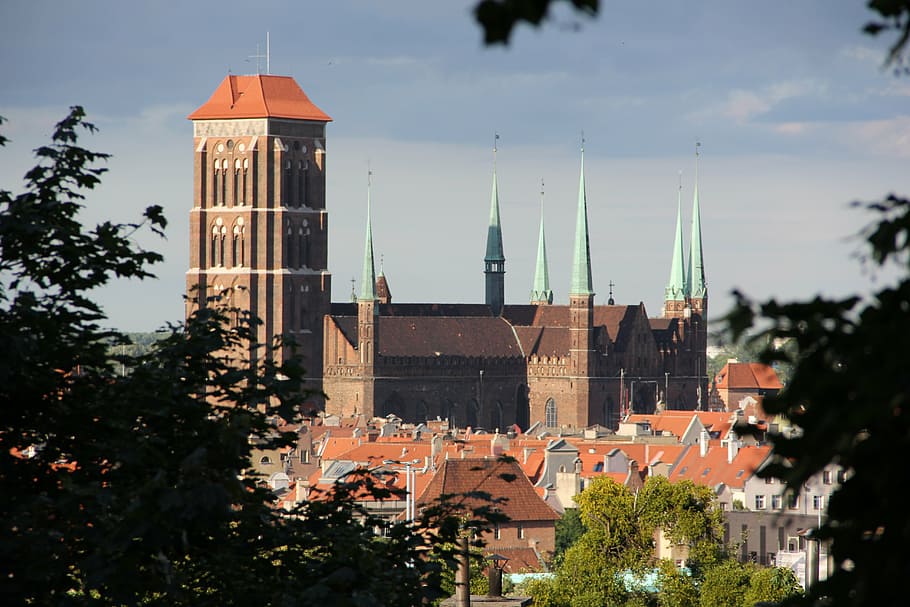 gdansk, cidade velha, igreja, monumentos, rua, arquitetura, turismo, estrutura construída, exterior do edifício, cidade