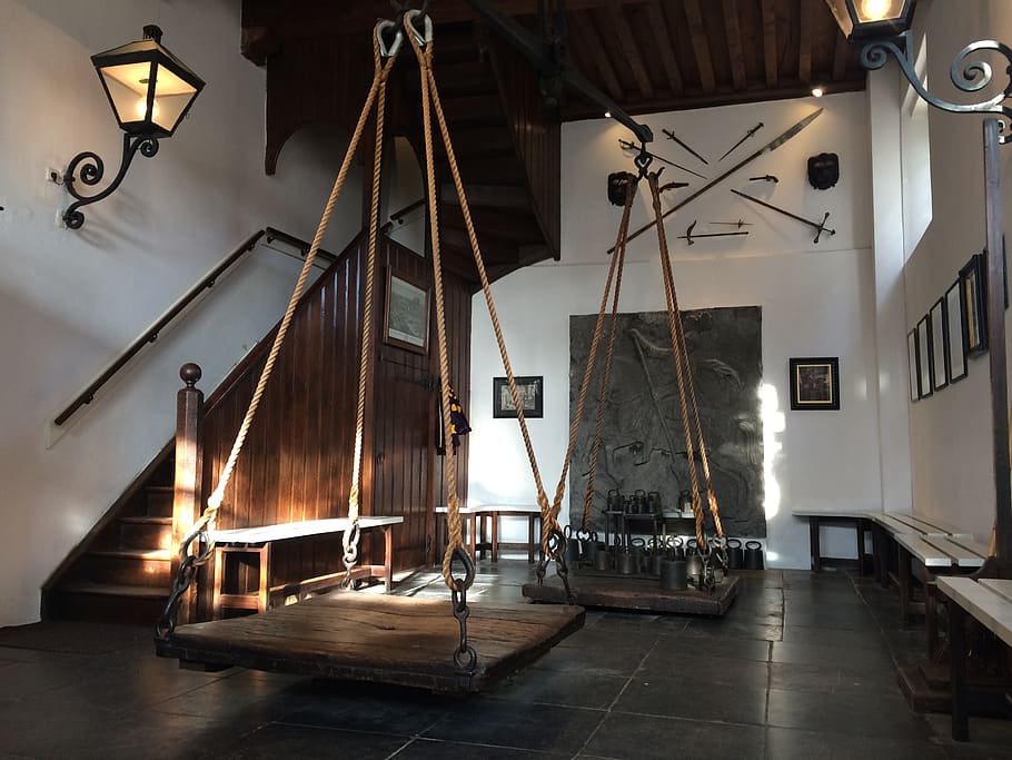 witch venture, scale, old venture, roads, history, indoors, lighting equipment, architecture, hanging, illuminated