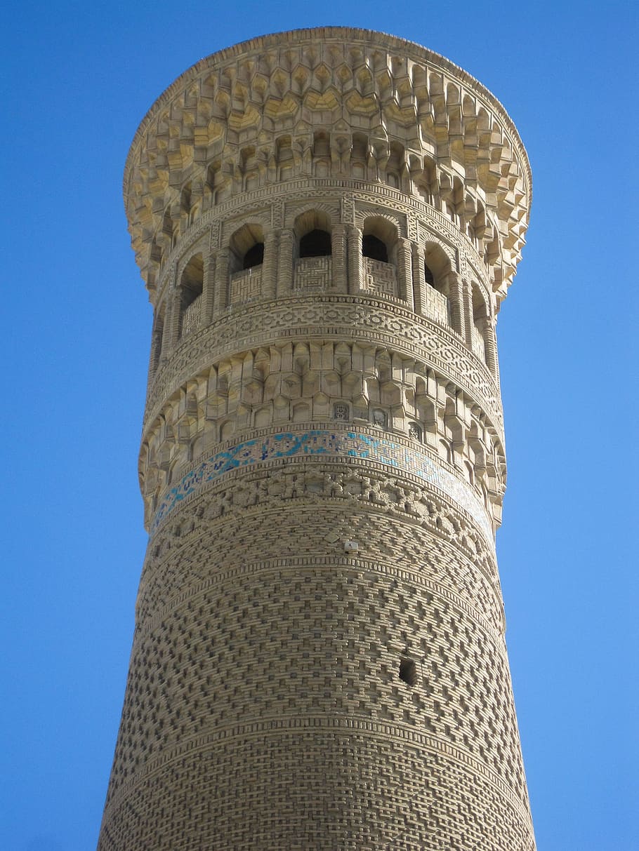 ウズベキスタン, ブハラ, ミナレット, イスラム教, 塔, 建築, 有名な場所, 空, 歴史, 過去