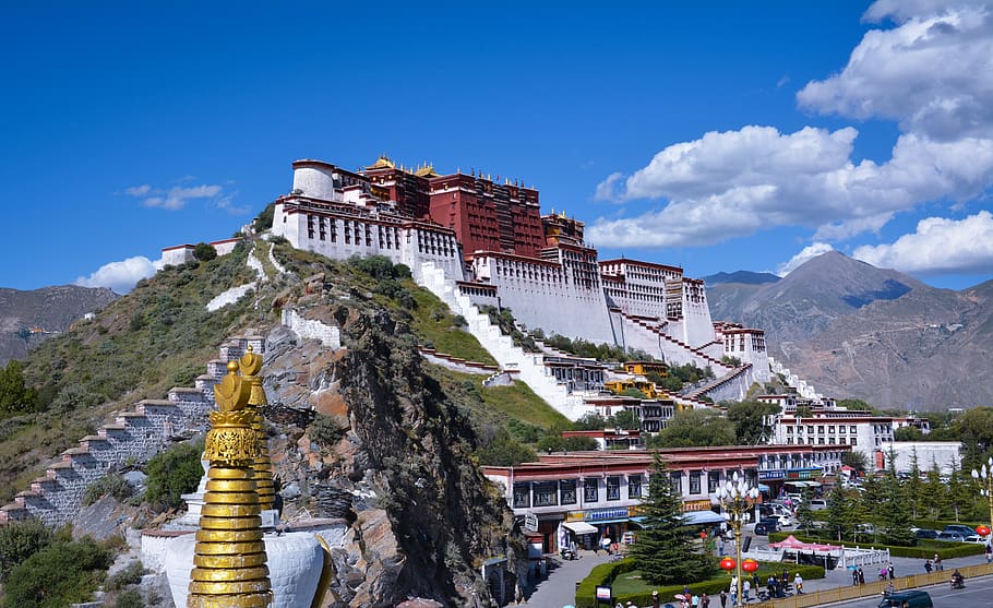 istana potala, Tibet, potala, lhasa, perjalanan, agama Budha, Cina, istana, agama, tengara