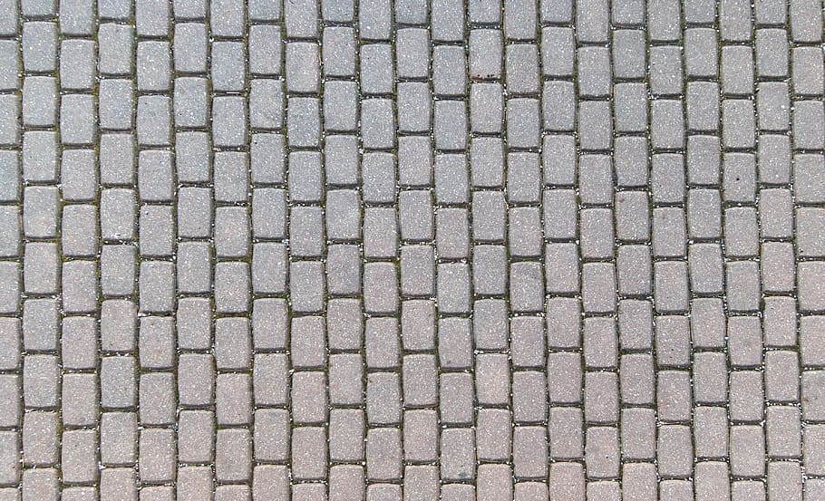 caminho de tijolo cinza, pavimento, pedra, tijolo, textura, padrão, urbano, quadro completo, planos de fundo, texturizado