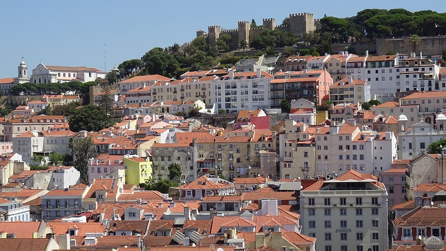 lisbon, city, portugal, tourism, architecture, historical, historic, building exterior, built structure, building