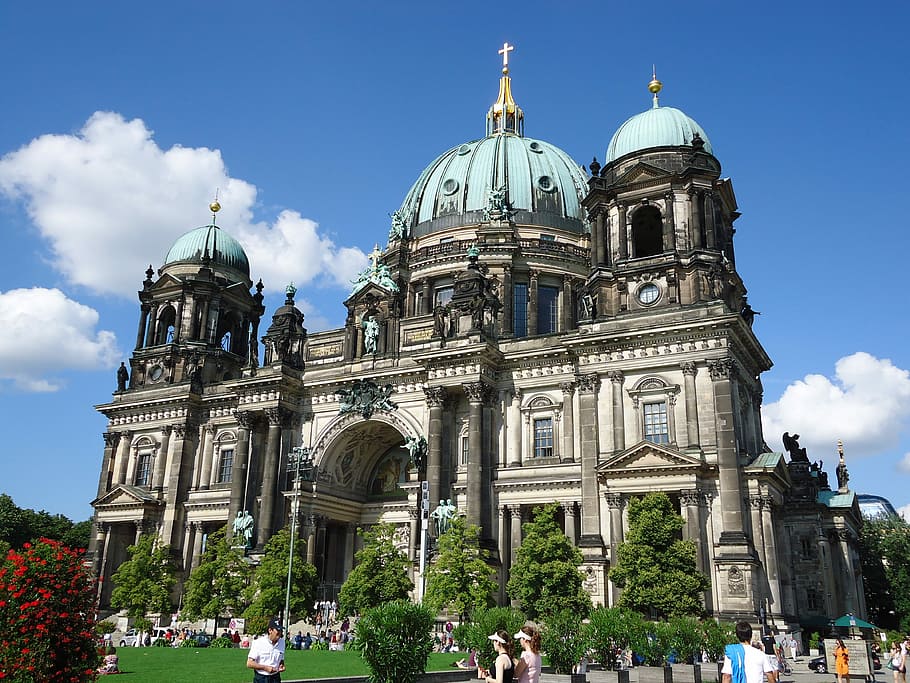 Berlin Cathedral, Old, Building, berlin, architecture, dom, building exterior, built structure, dome, sky