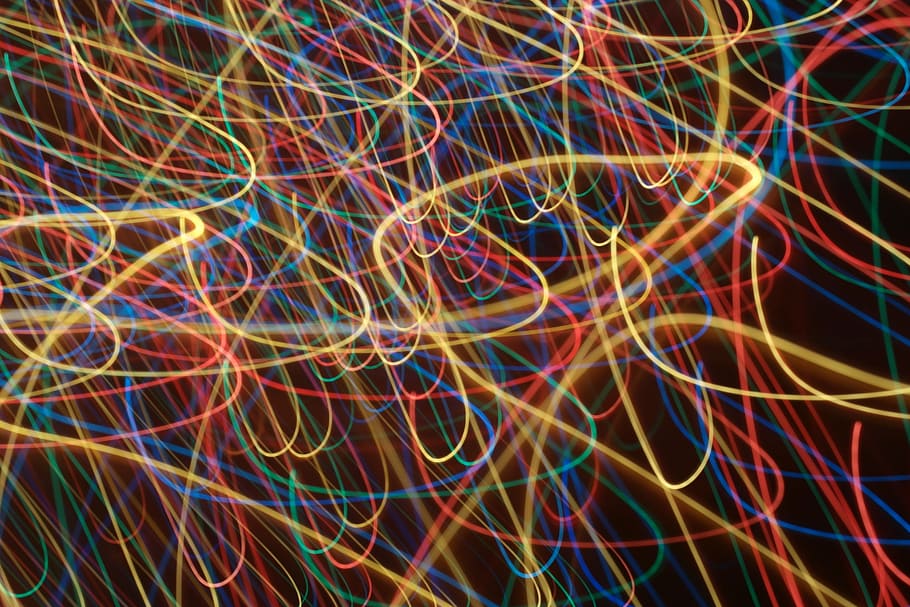 lights, colors, glow, irregularity, multi colored, connection, technology, communication, motion, full frame