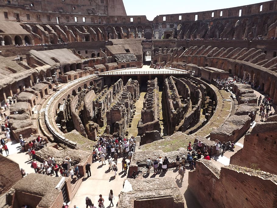 Rome, Colosseum, Azis, Romans, Roman, gladiatorial games, gladiators, roman empire, weltwunder, large group of people