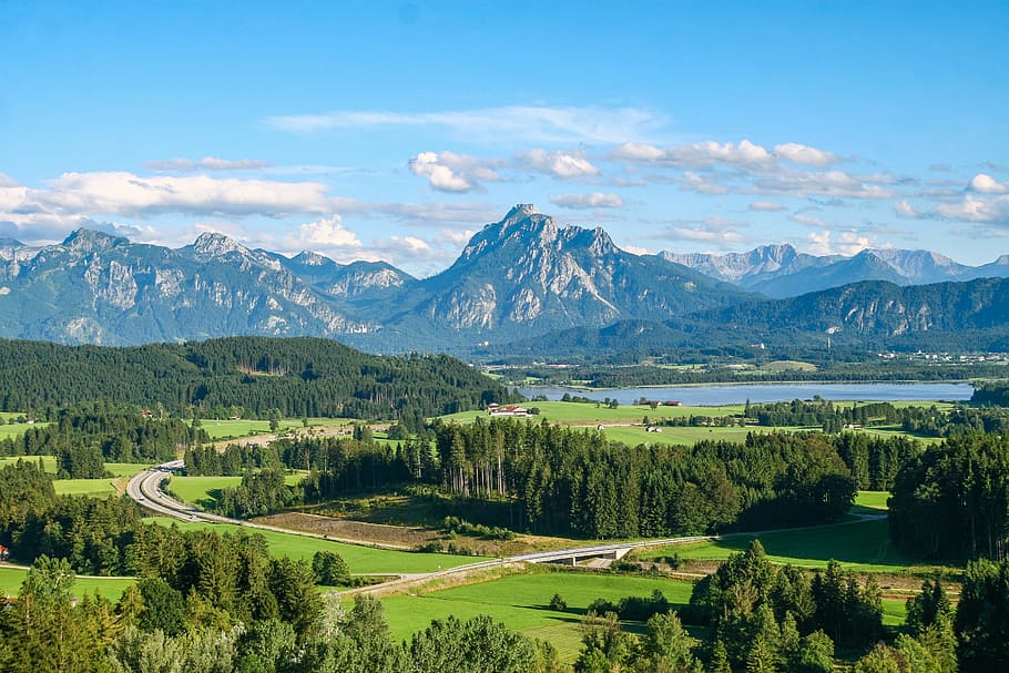 Allgäu, Ostallgäu, Baviera, Montanhas, cadeia de montanhas, Tegelberg, Alpes da Baviera, alpino, natureza, paisagem