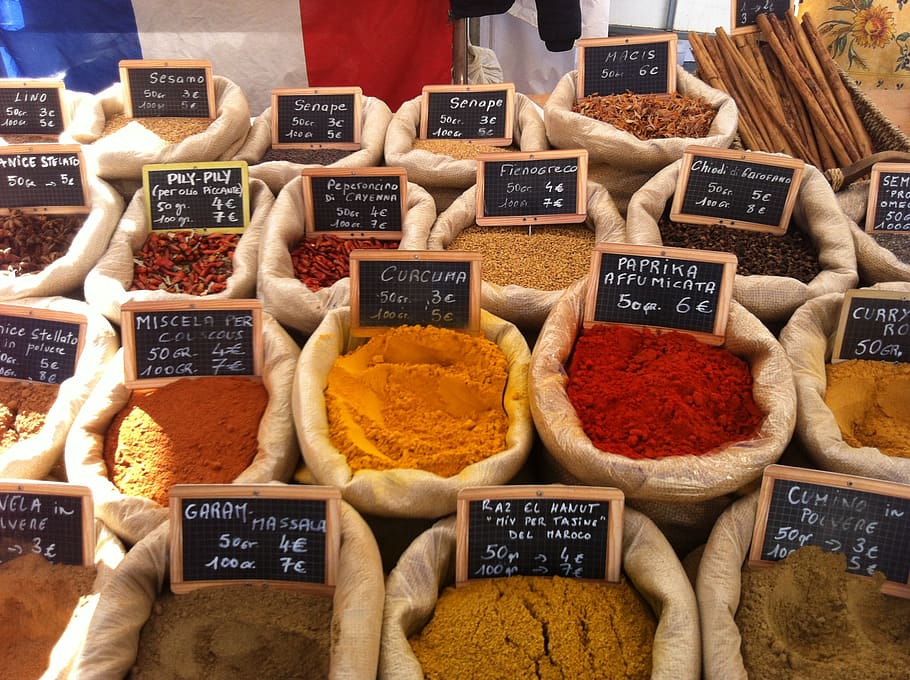 spices, market, aroma, alimentari, aromatic, kitchen, foods, food, eat, spring