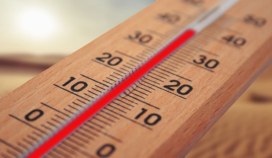 termómetro, verano, heiss, calor, sol, temperatura, energía, cielo, clima, extremadamente