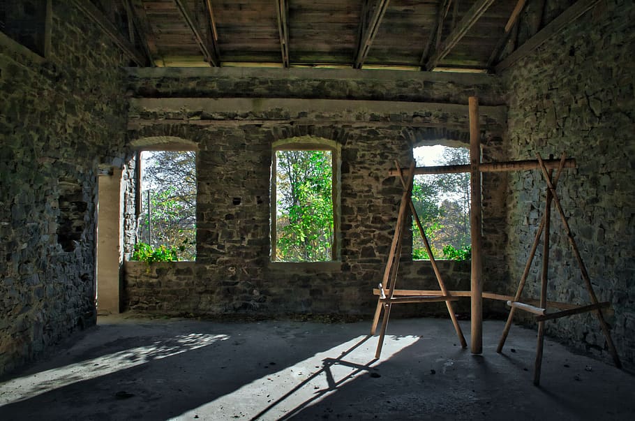 lost place, ruin, abandoned, building, decay, atmosphere, architecture, window, indoors, built structure